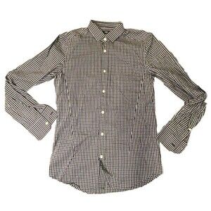 Z Zegna Mens 15 1/2 39 Shirt Drop 8 Button Up Lightweight Blue/Brown